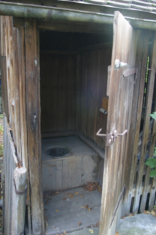 out house outhouse at birthday party