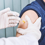 person getting vaccine